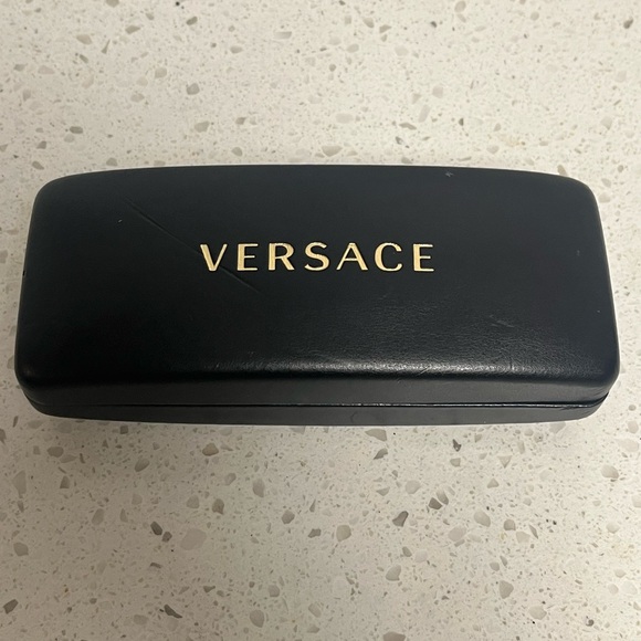Versace Black and Gold Eyeglass Case - Picture 1 of 5